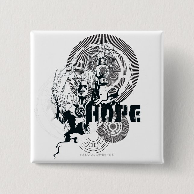 Blue Lantern Graphic 4 15 Cm Square Badge (Front)