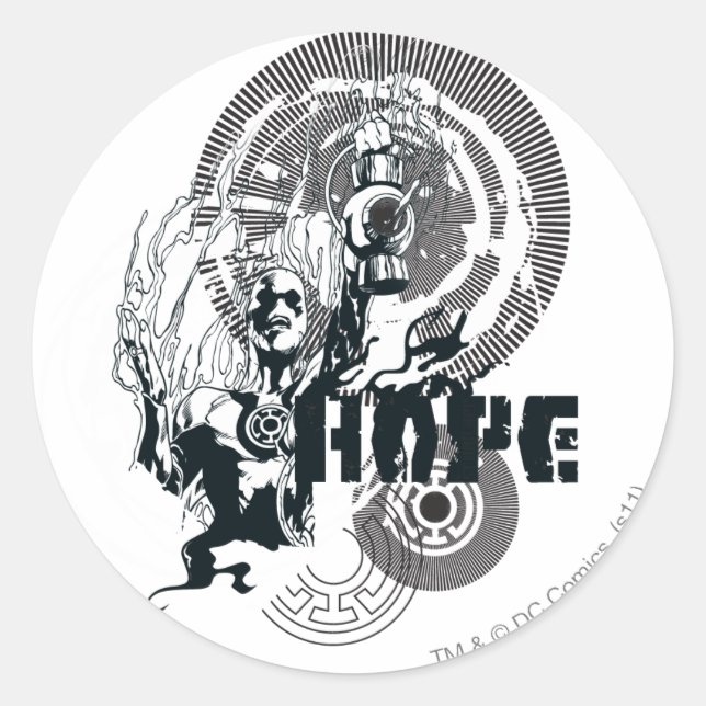 Blue Lantern Graphic 4 Classic Round Sticker (Front)