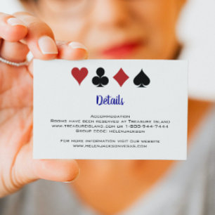 Blue Las Vegas Casino Card Suits Wedding Details