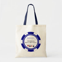 Blue Las Vegas Casino Poker Chip Birthday
