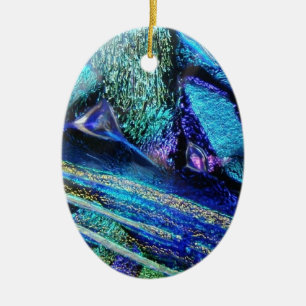 Blue Lava Glass Ceramic Tree Decoration