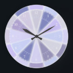 Blue Lavender and Purple Elegant Glow Large Clock<br><div class="desc">Pretty clockface in elegant purples and blues with a glowing effect.</div>