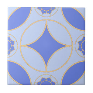 blue lavender  classic Deco pattern Ceramic Tile