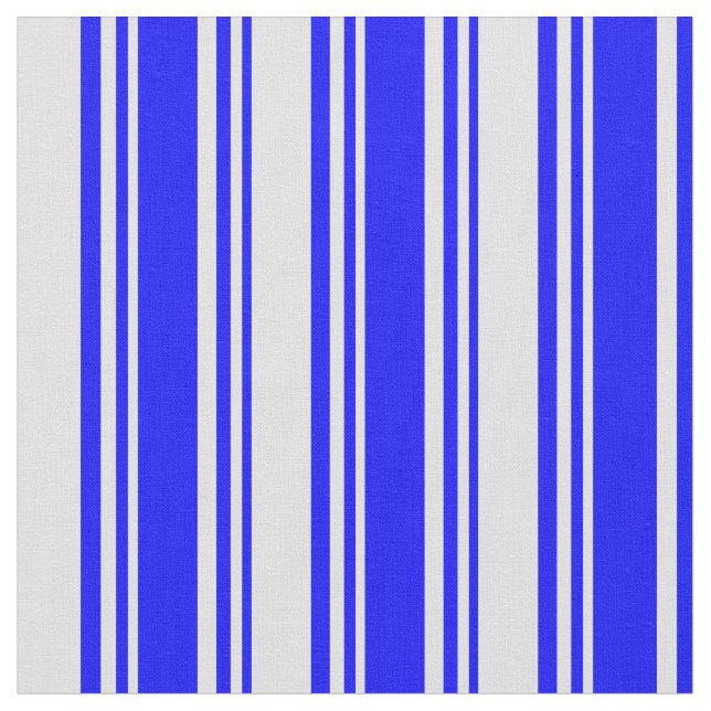 Blue & Lavender Coloured Stripes/Lines Pattern Fabric (Close Up)