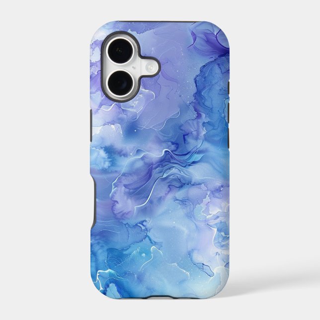 Blue Lavender Fluid Watercolor Marble (Back)