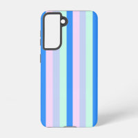 Blue, Lavender, Pink & Pastel Mint Green Stripes