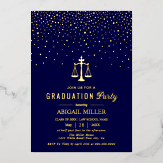 Blue Law school Class Of 2026 graduation confetti
