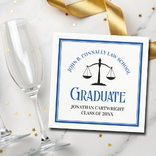 Blue Law School Graduation Party Personalized Napkin