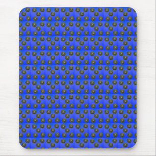 Blue Lawn Bowls Pattern, Mouse Pad