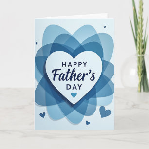 Blue Layered Fathers Day Card