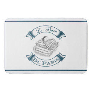 Blue Le Bain Du Paris Toothbrush & Soap Dispenser Bath Mat