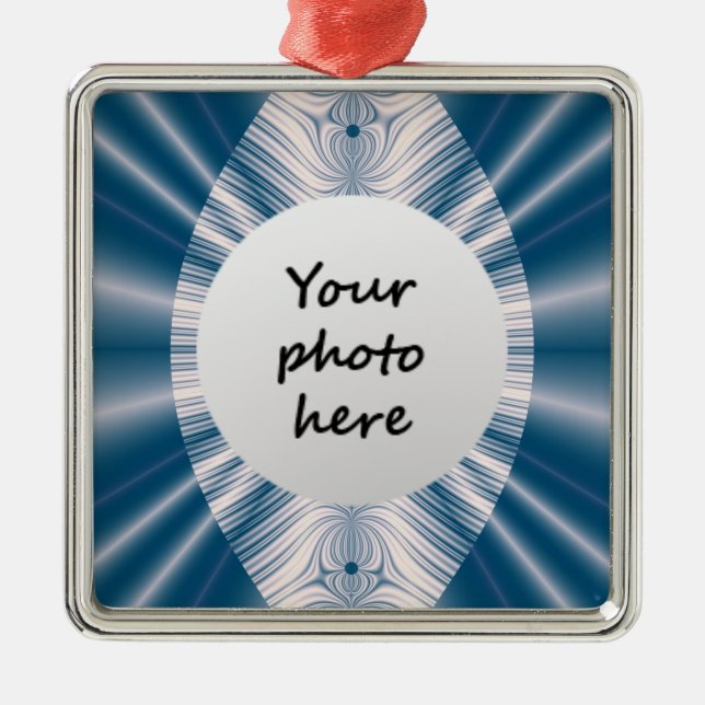 Blue Leaf Christmas Ornaments (Front)