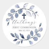 Blue Leaf First Communion