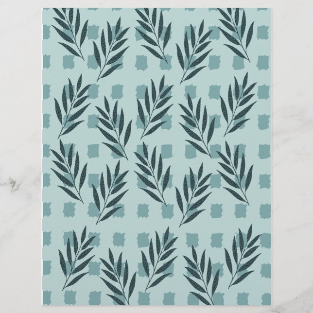 Blue Leaf Grid paper (Front)