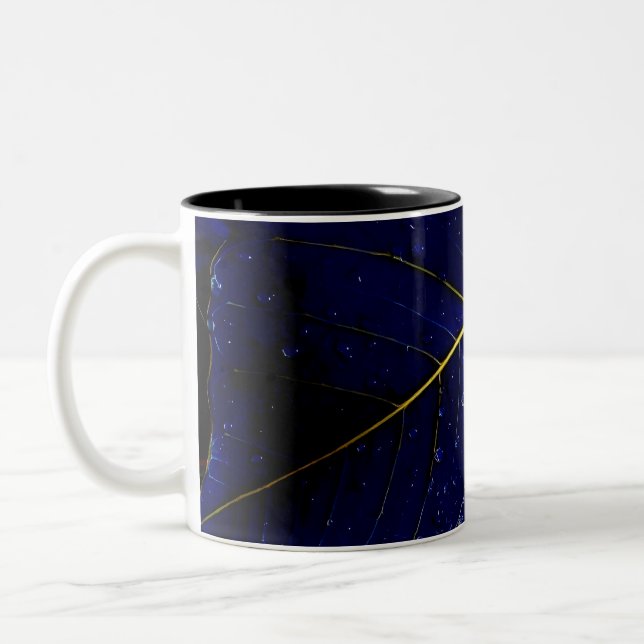 Blue leaf mug (Left)