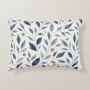 Blue Leaf Personalised Accent Pillow