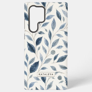 Blue Leaf Personalised  Samsung Galaxy Case