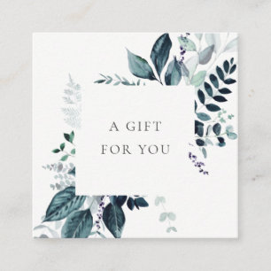 Blue Leafy Tropical Foliage Fern Gift Certificate