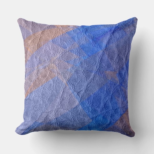 Blue Leather #2 Cushion (Front)