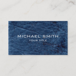 Blue Leather Business Card
