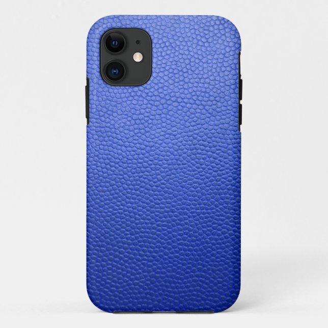 Blue Leather Case-Mate iPhone Case (Back)