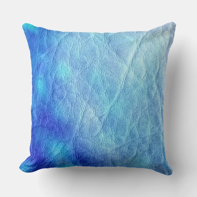 Blue Leather Cushion (Front)