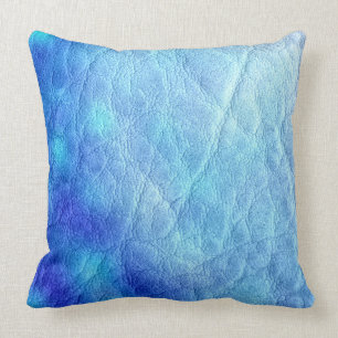 Blue Leather Cushion