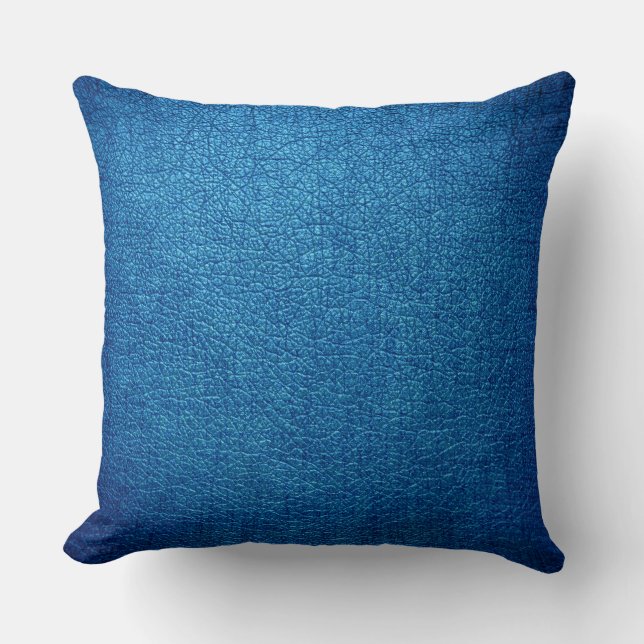 Blue Leather Cushion (Front)