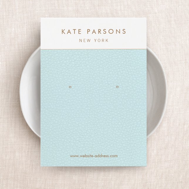 Blue Leather Earring Jewellery Display Card (Creator Uploaded)