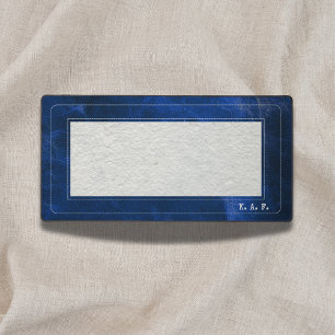 Blue Leather-Look & Linen - Scholar Series Desk Mat