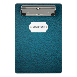 Blue leather mini clipboard
