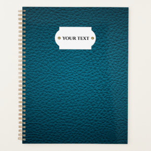 Blue leather planner