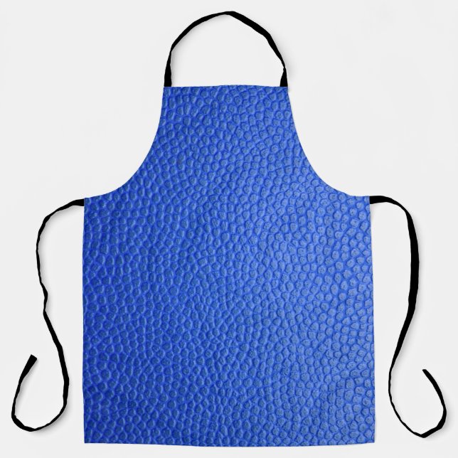 Blue leather skin texture skin apron (Front)