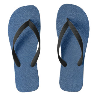 blue leather style thongs