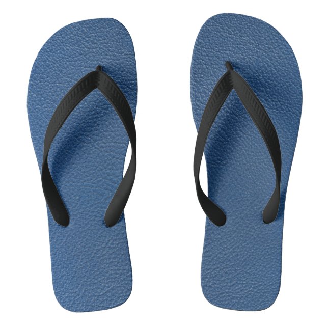 blue leather style thongs (Footbed)
