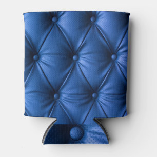 Blue Leather Texture: Luxurious Background Can Cooler