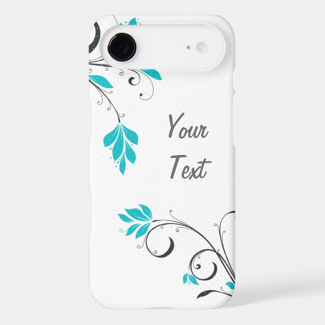 Blue Leaves - Personalise Case-Mate iPhone Case (Back)