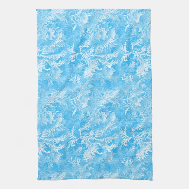 Blue Leaves Tea Towel (Vertical)