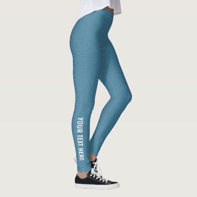Blue Leggings Modern Elegant Add Image Text Name (Right)