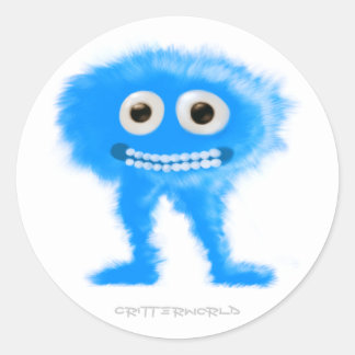Blue Leggy Critter Classic Round Sticker