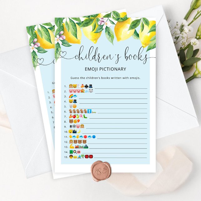 Blue Lemon childrens books emoji pictionary game (Creator Uploaded)