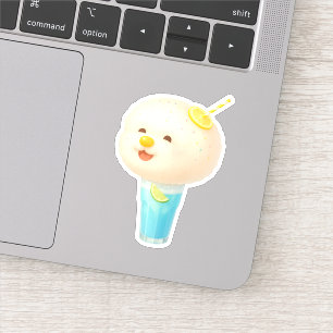 Blue Lemon Float: Smiling Bichon Cotton Candy