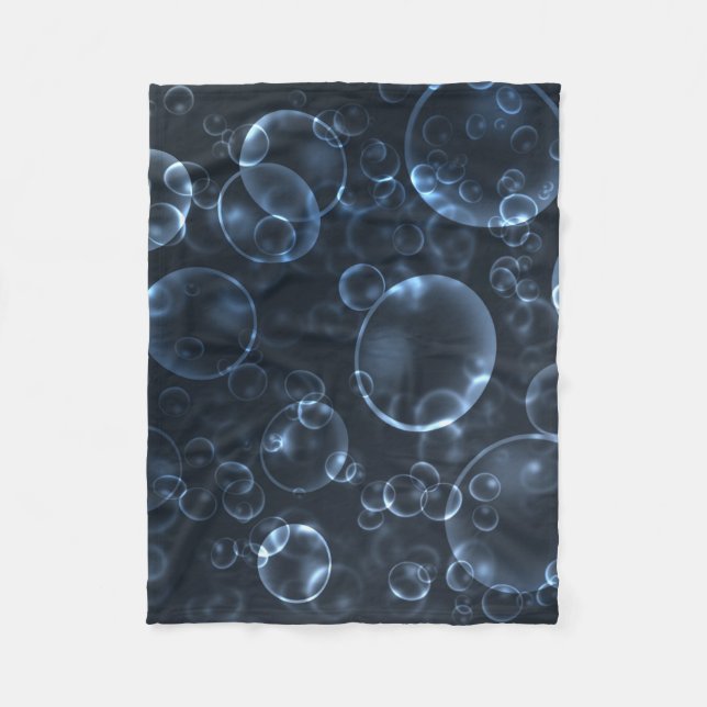 Blue lenses, bokeh fleece blanket (Front)
