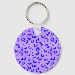 Blue Leopard Key Ring