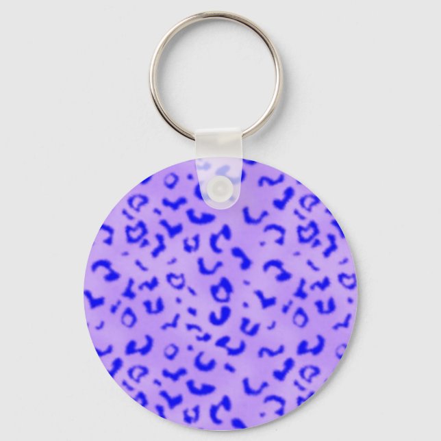 Blue Leopard Key Ring (Front)