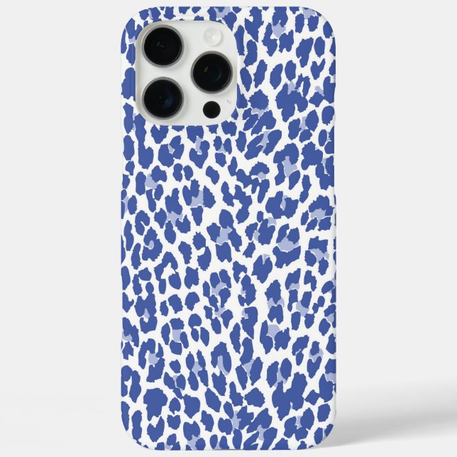 Blue Leopard Pattern Case-Mate iPhone Case (Back)