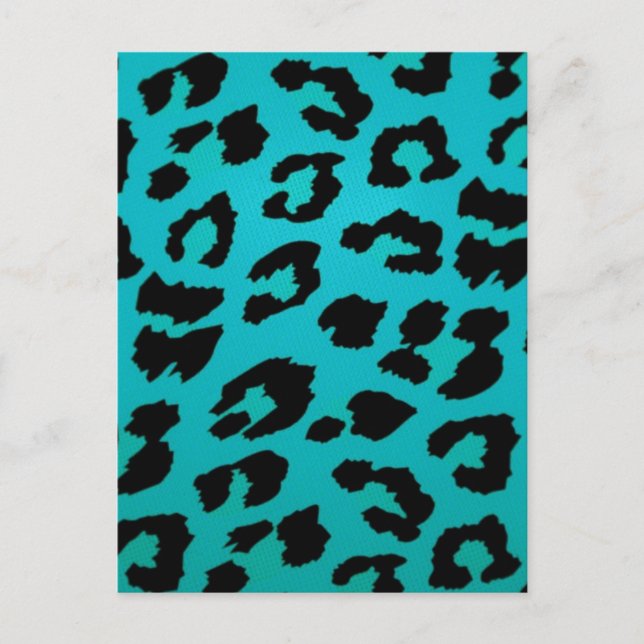 BLUE LEOPARD POSTCARD (Front)