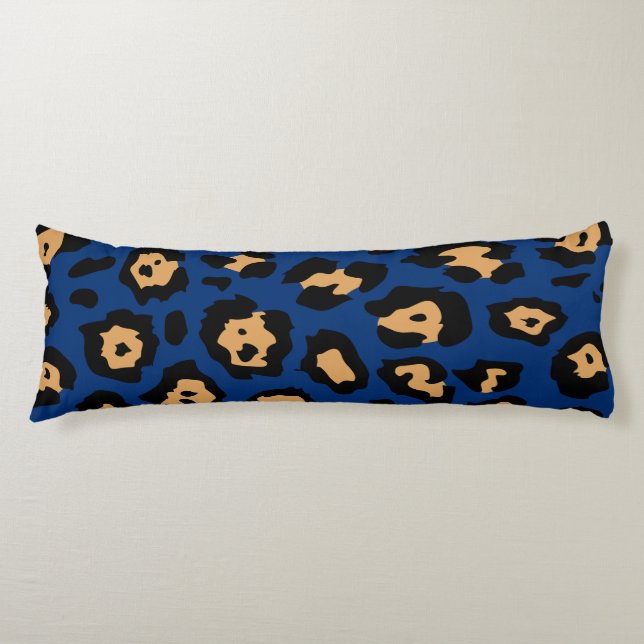 Blue Leopard print Body Cushion (Front)