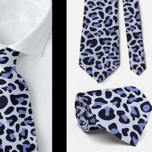 Blue Leopard Print Groomsmen Punk Rock Weddings Ne Tie