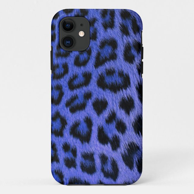 Blue Leopard Print iPhone 5 Case (high res.) (Back)